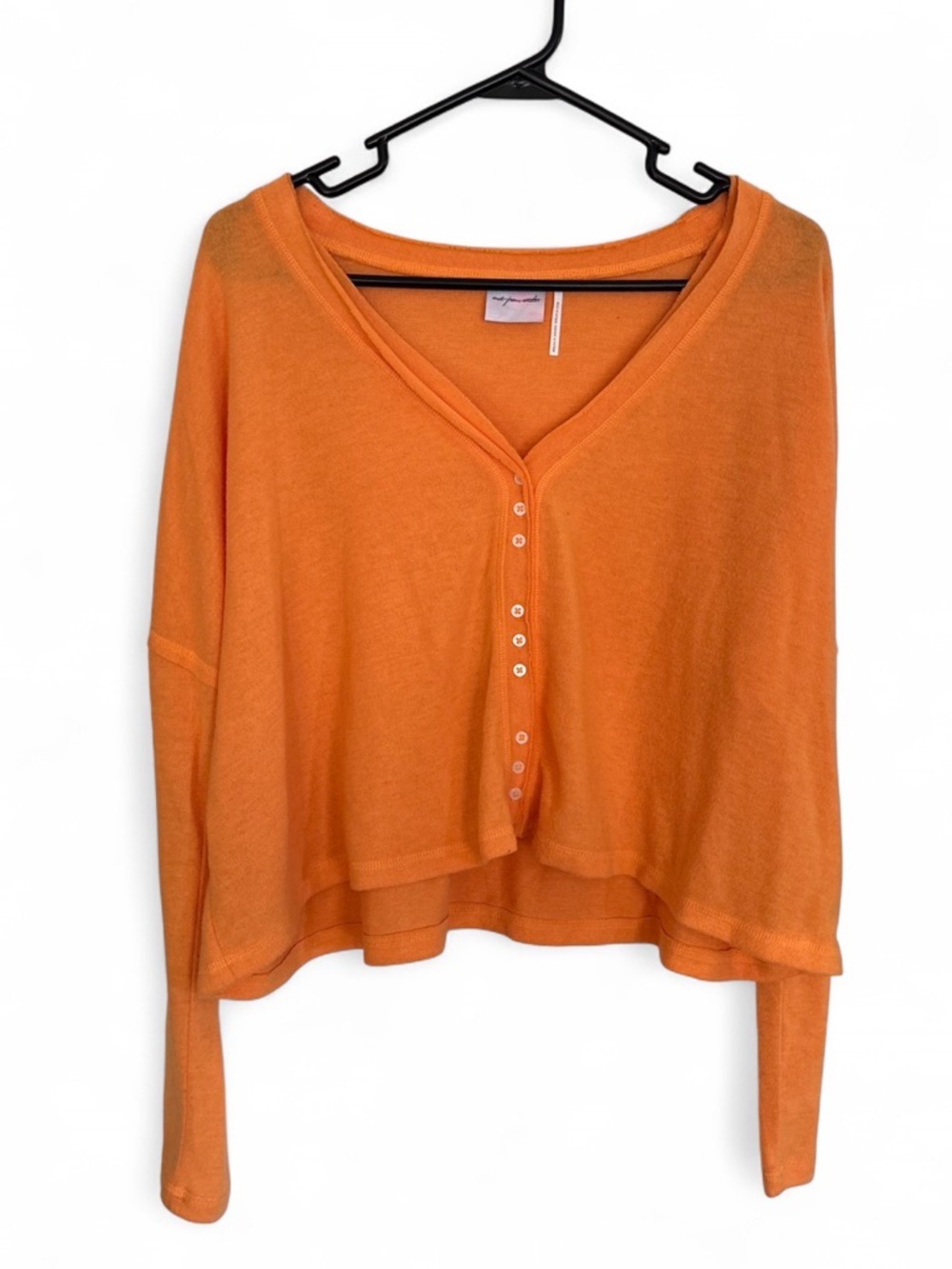 Urban Outfitters Out From Under Button Knit Orange Cardigan Sweater Medium